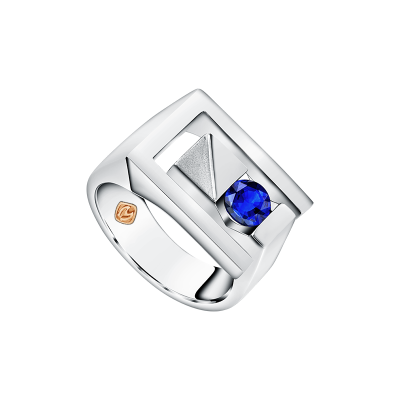 Blue Sapphire Ring for Men dari MONDIAL Precious Fire 