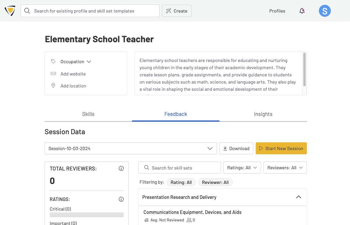 Validating Profiles with Feedback