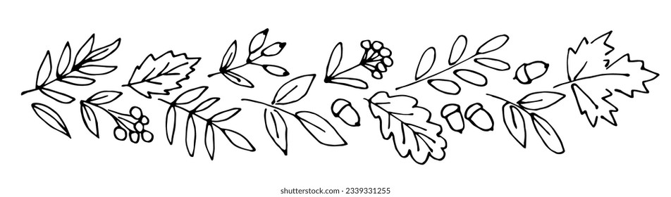 Fall Leaves Doodle Photos, Images & Pictures | Shutterstock