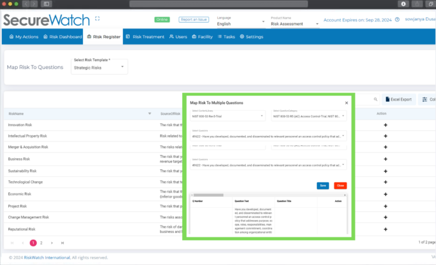 RiskWatch (Best for security-focused risk management and compliance monitoring)