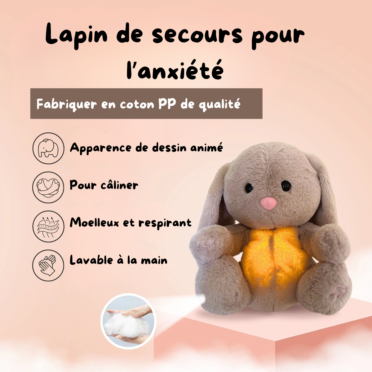 Peluche bruit blanc bébé- |NoEnName_Null|-éveil des sens