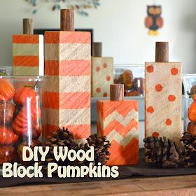 Wood Block Pumpkins