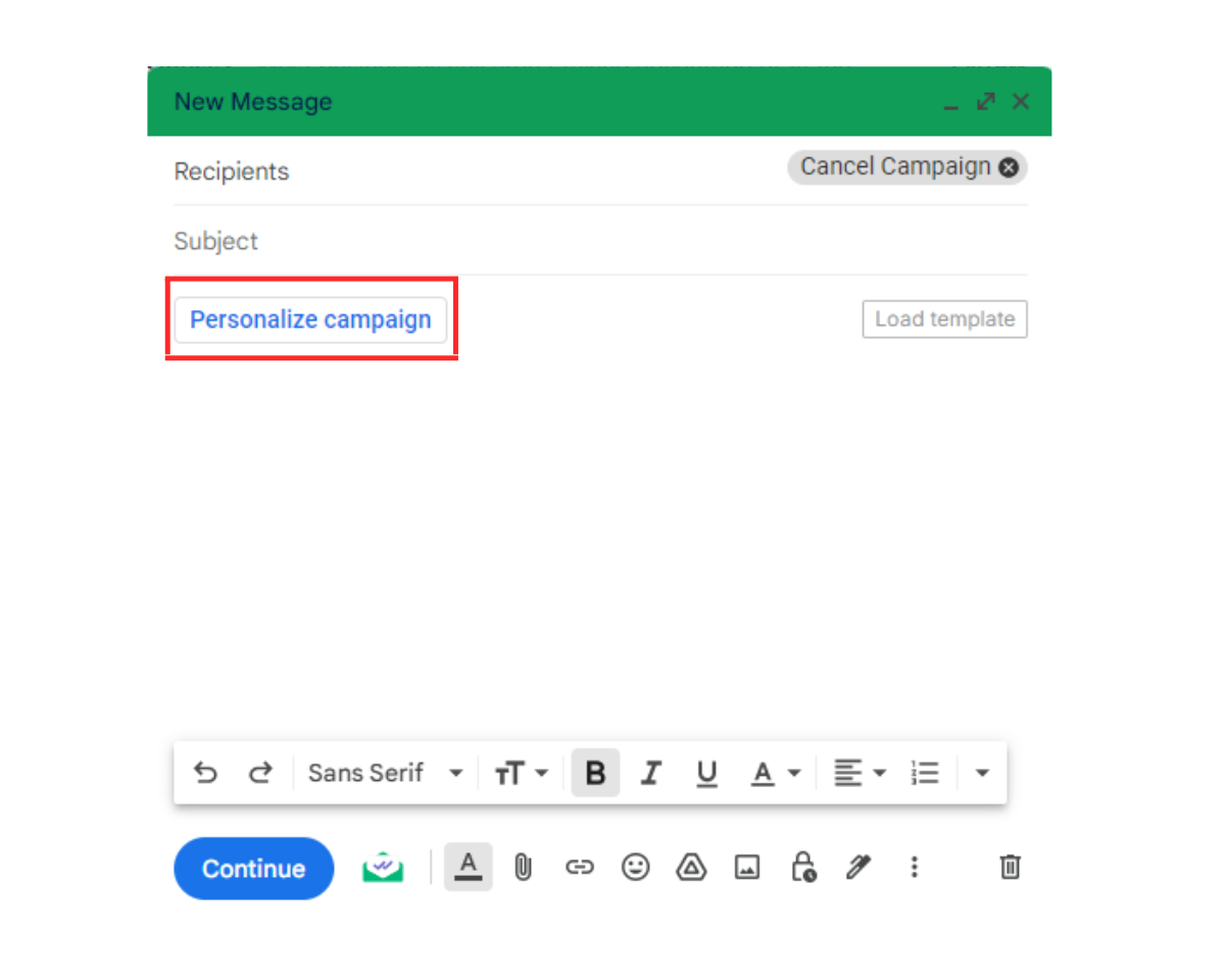 How to use merge tags in Mailsuite: After starting a Mailsuite campaign, personalize the campaign