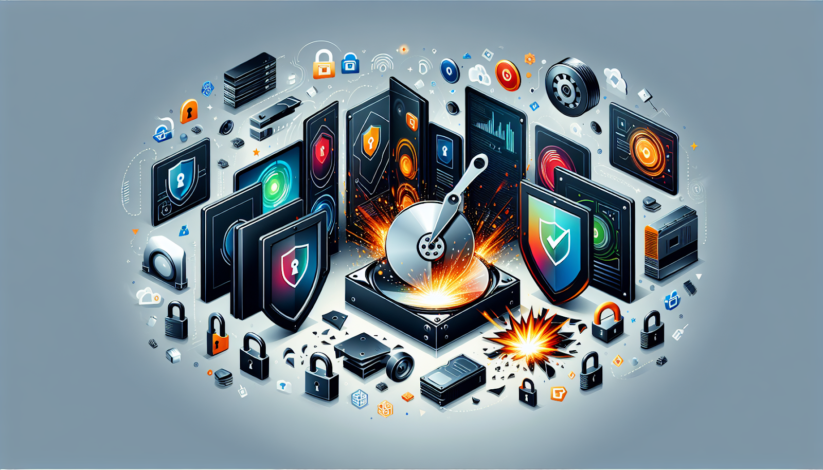 A visual representation of secure data erasure methods.