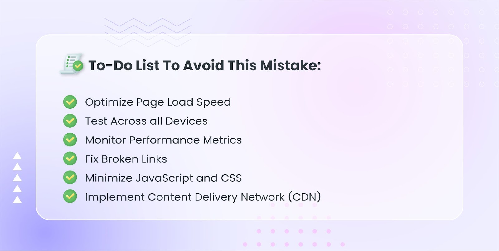 To do list to avoid Poor Website Performance