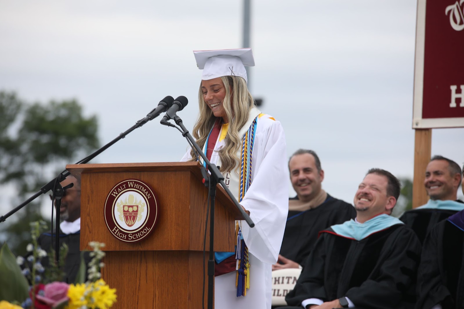 Walt Whitman’s 2025 salutatorian, Erin Conlon, shared an array of advice to her graduating peers and those in attendance 