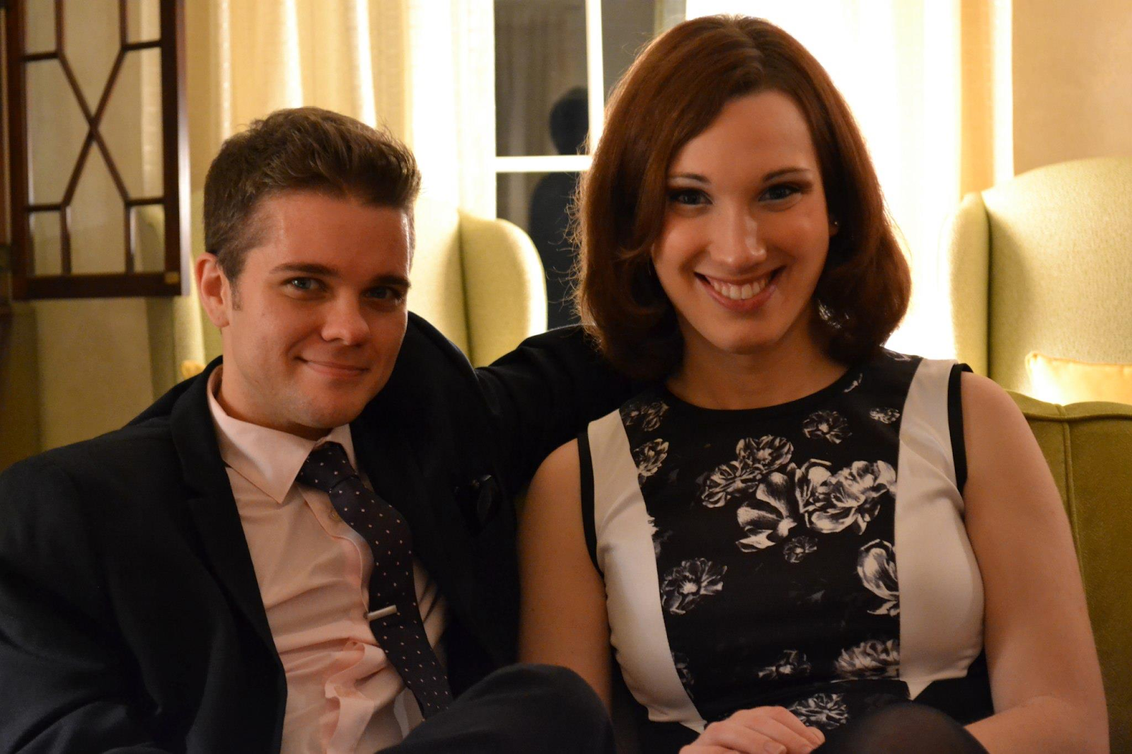 Photograph of Representative-Elect Sarah McBride standing beside her husband, Andy.