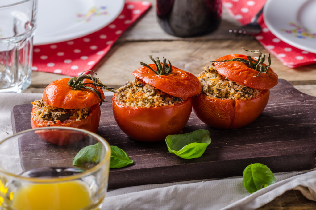 Stuffed Cherry Tomatoes with Herbed Quinoa