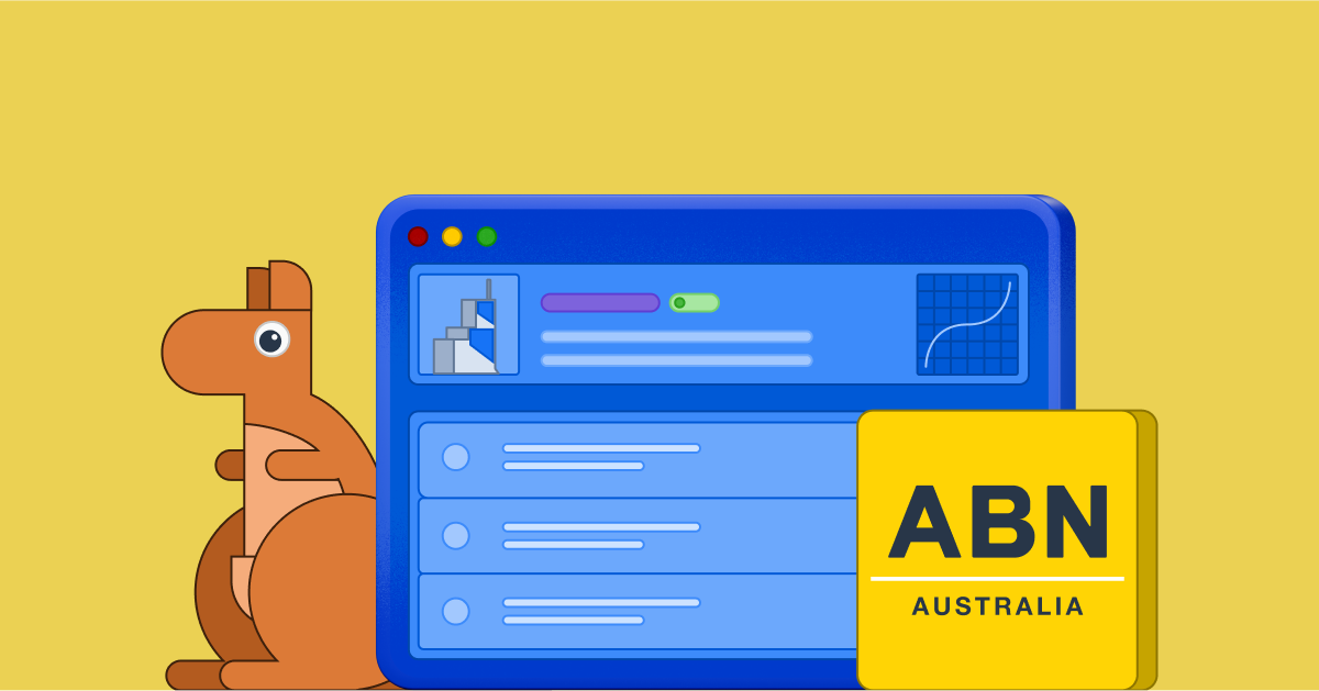 Simple visual symbolizing automated vendor compliance with ABN Lookup integration for facility managers