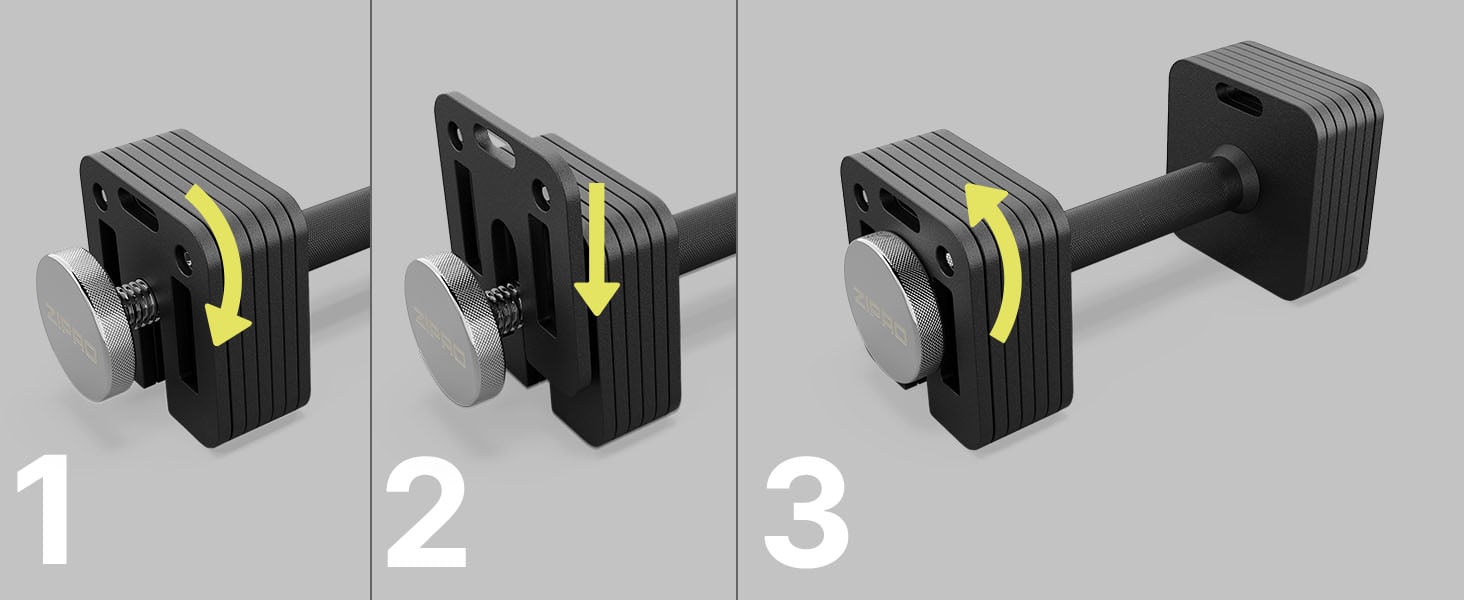 Регульовані гантелі ZIPRO SQR 16 кг