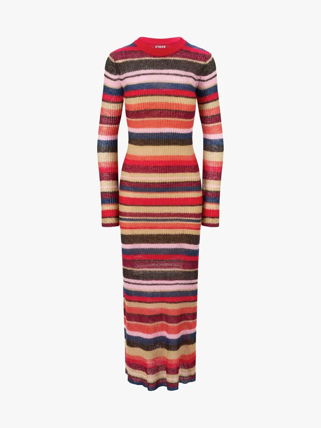 bold colors and patterns for sweater dresses