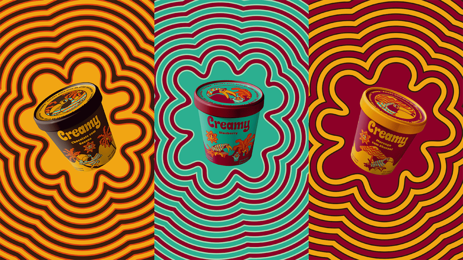 Image from the Creamy: Branding and Visual Identity Rooted in Rio's Vibrant Culture article on Abduzeedo