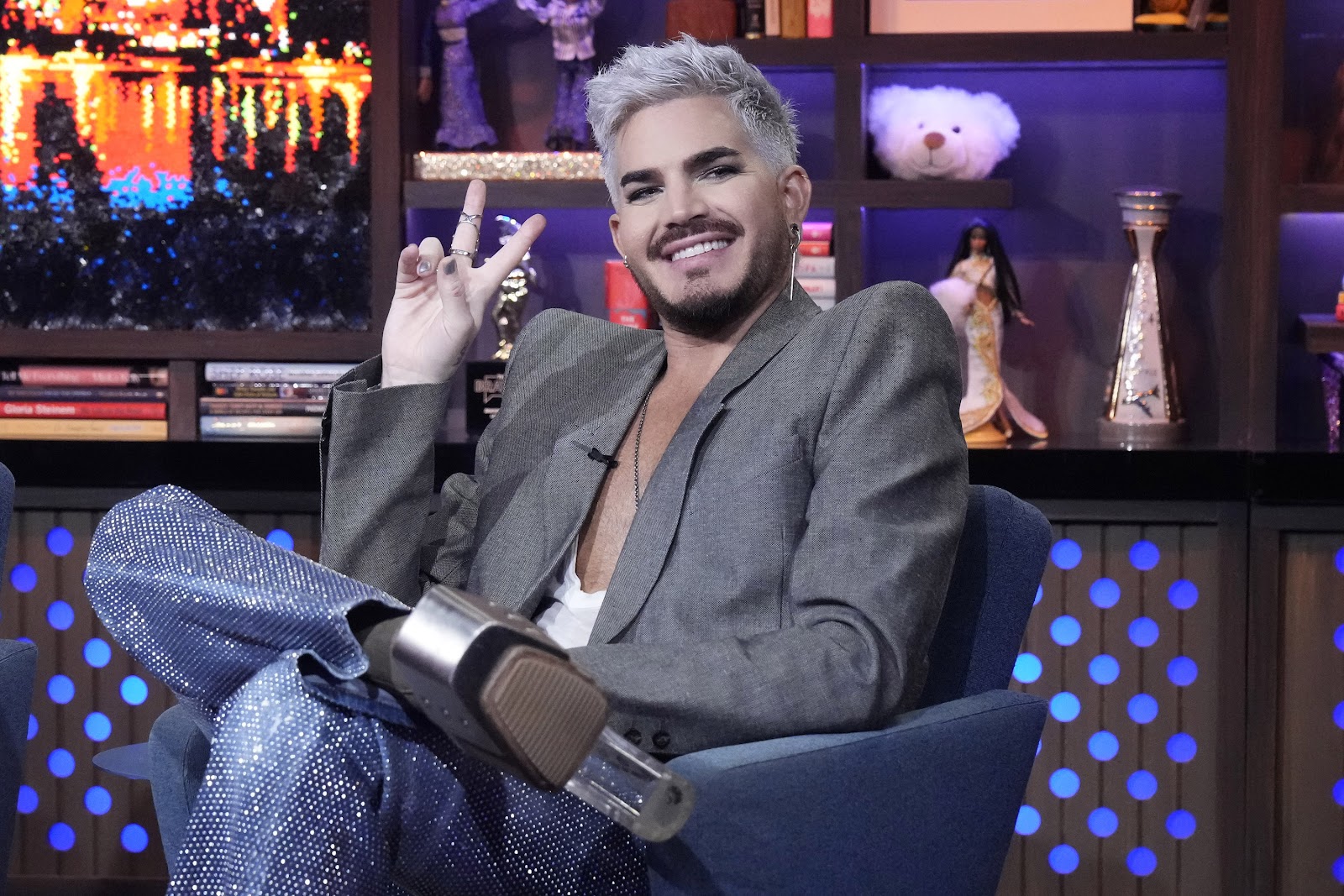 Adam Lambert on a season 21 episode of "Watch What Happens Live With Andy Cohen" in 2024. | Source: Getty Images