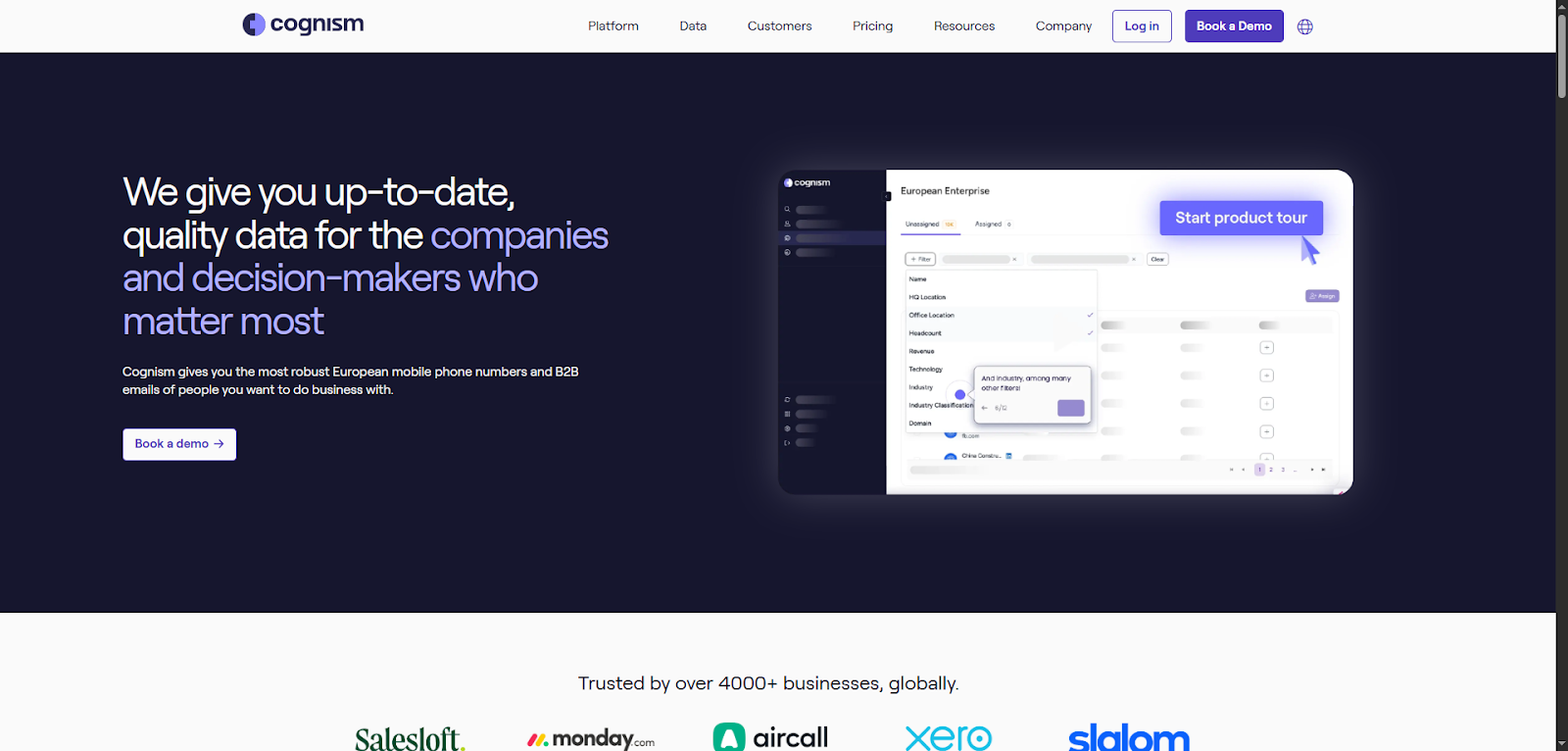 sales lead databases and one of them - cognism