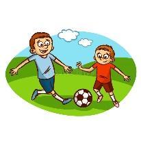 Dad and Son Playing Football Stock Vector - Illustration of park, couple:  75871608