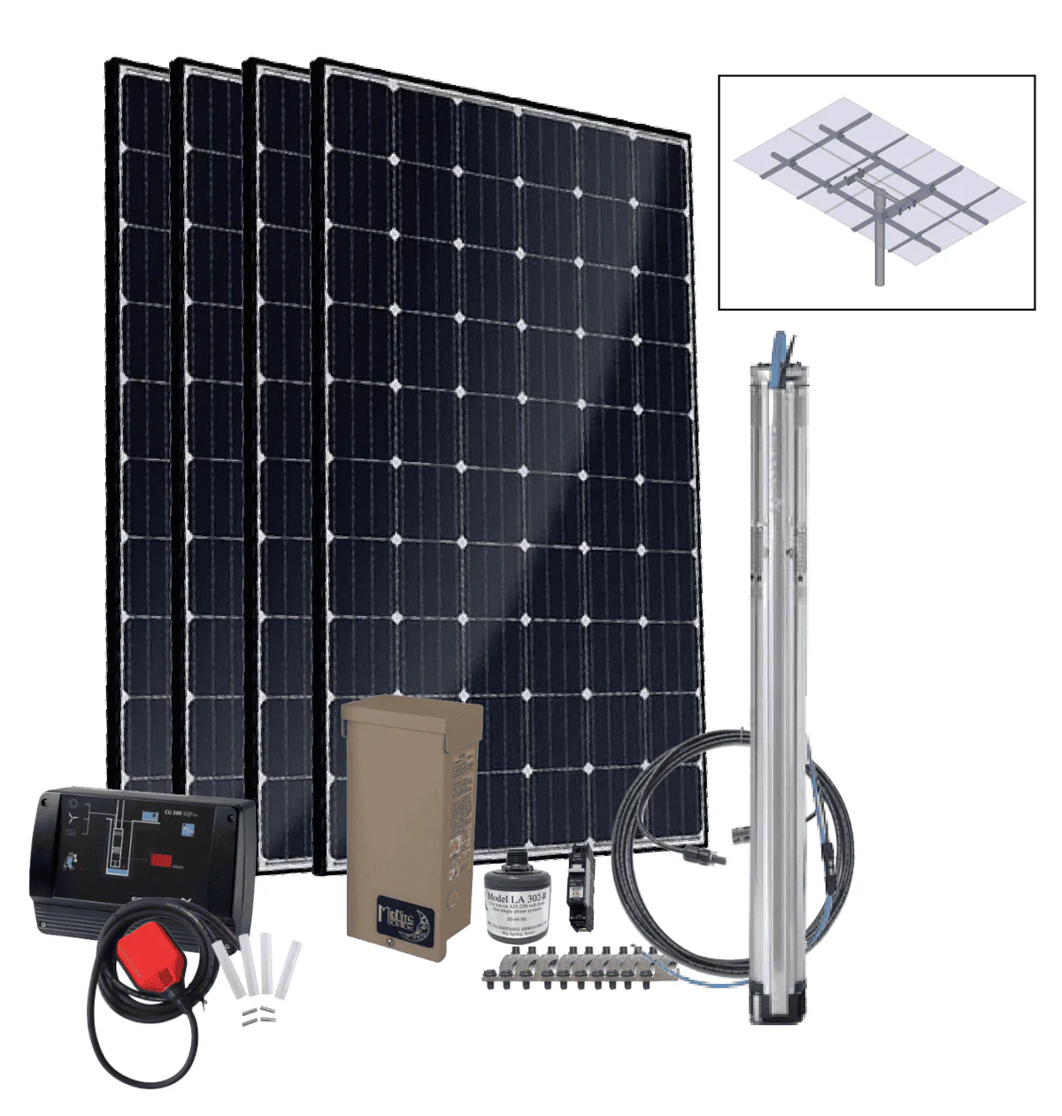 Grundfos 25 sqf-7 Pre-designed SQFlex Solar Water Pumping Kit