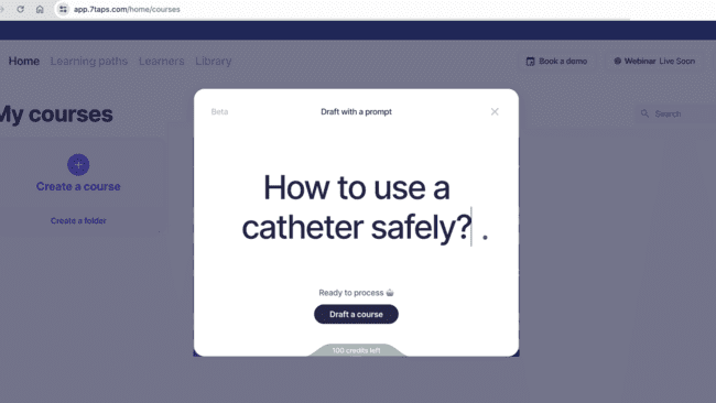 Prompt for microlearning
