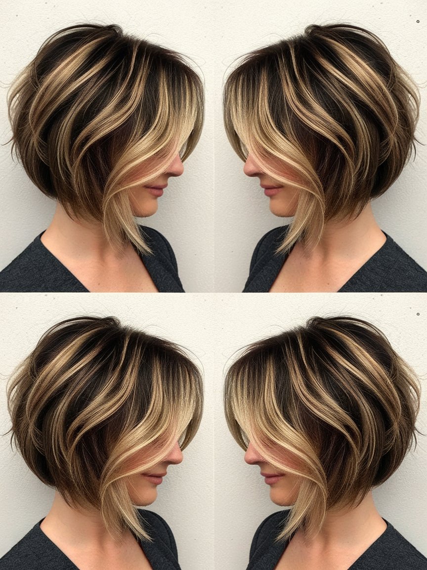 10. Balayage Bob with Subtle Spikes