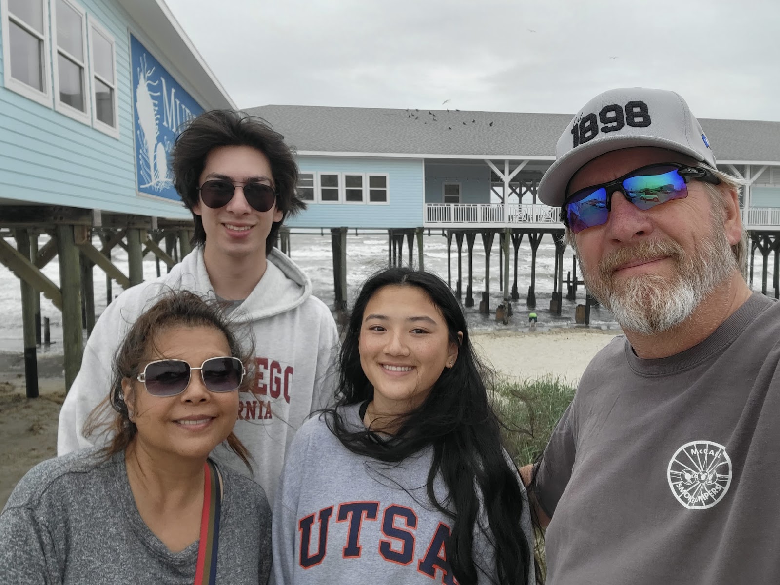 The Wigle family vacationing in Galveston
