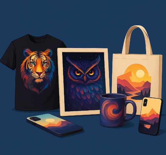 Using AI-generated art  or merchandise