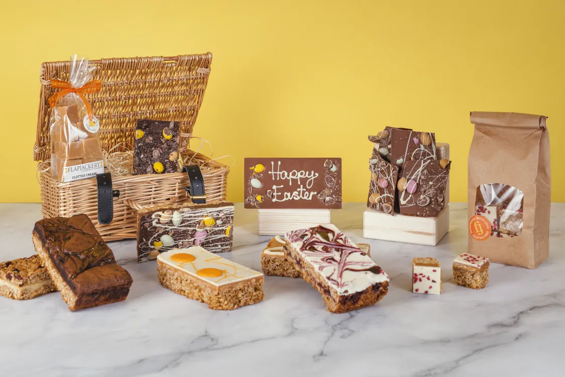 happy easter luxury hamper wicker basket