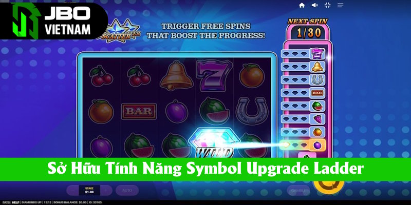 Nổ hũ Diamonds Up sở hữu tính năng Symbol Upgrade