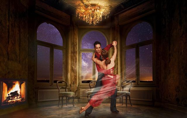 A person and person dancing in a room with windows and a chandelier

AI-generated content may be incorrect.
