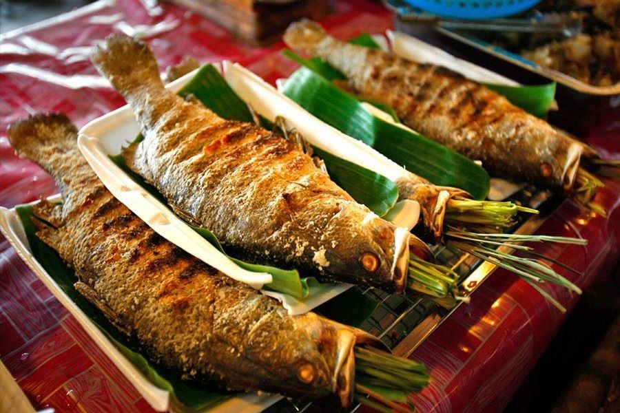 Grilled stream fish