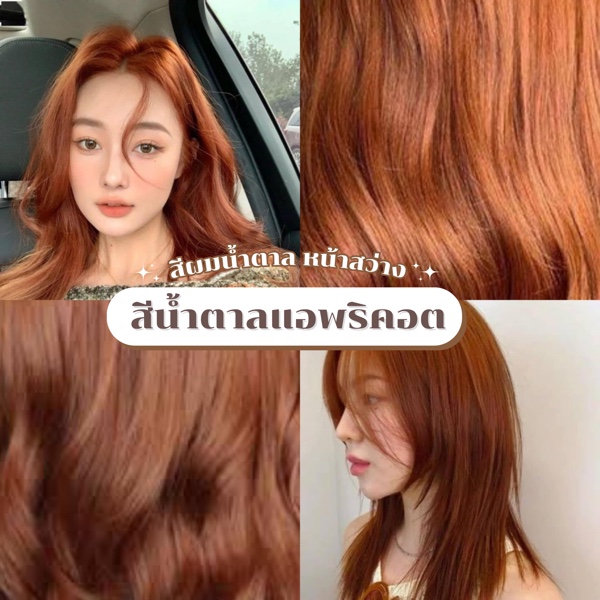  ผมสีน้ำตาลแอพริคอต