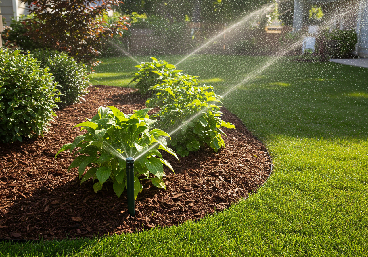 Hunter Sprinkler Systems add in garden