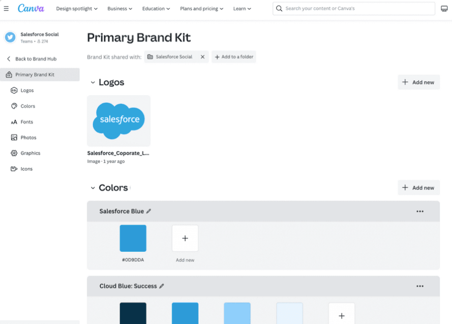 Salesforce's brand kit