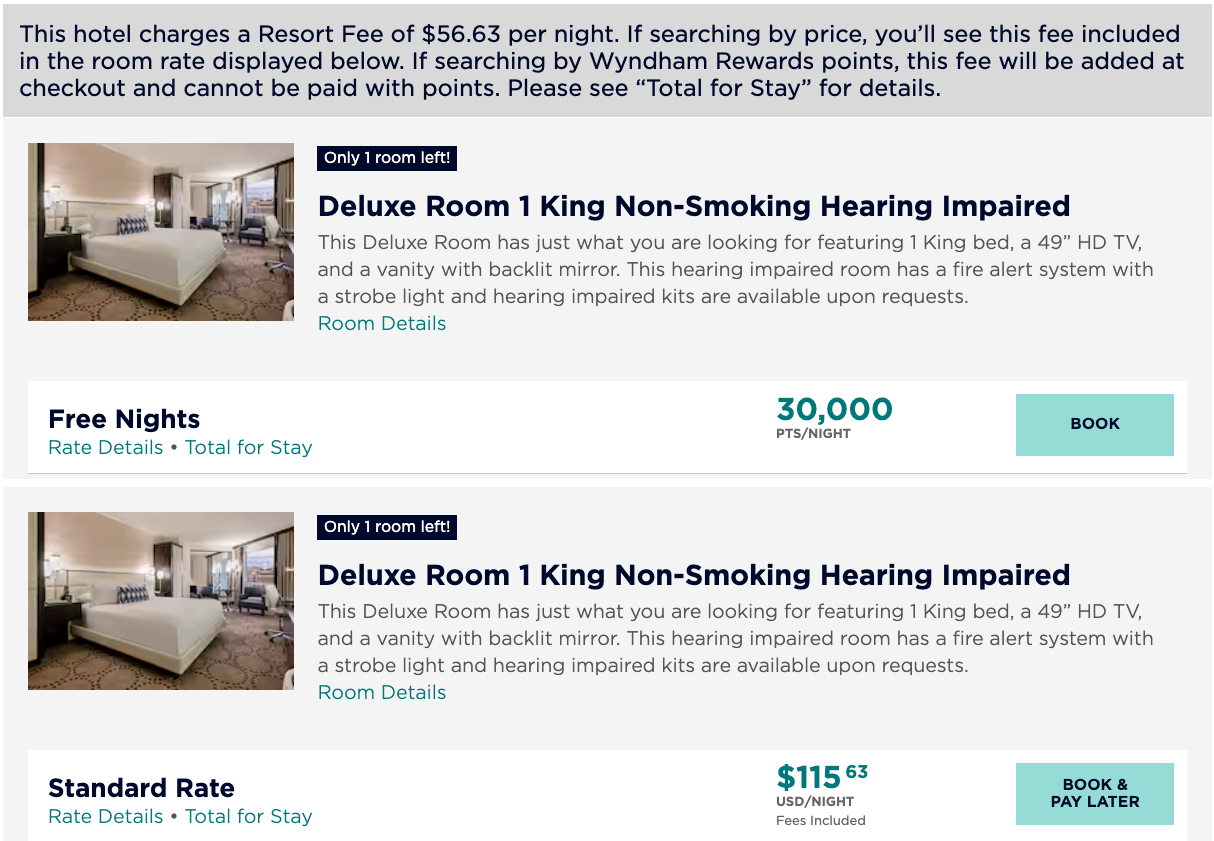Harrah's Las Vegas booking