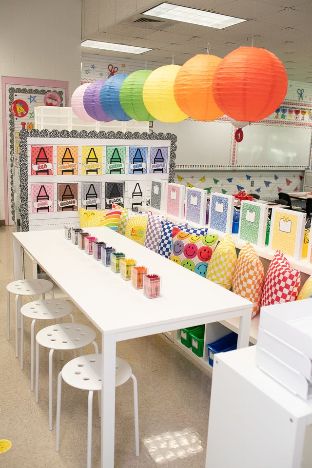 Classroom rainbow art center
