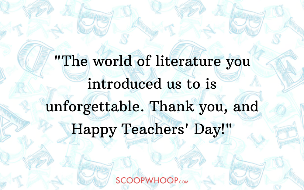 teachers day wishes for english teacher