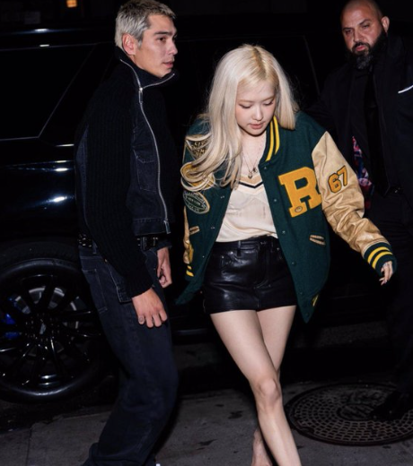 A picture of BLACKPINK's Rosé and actor Evan Mock