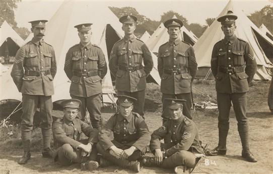 Photo:47.  2 - 6th Battalion, NCOs in Casiobury Park, Watford, 1915