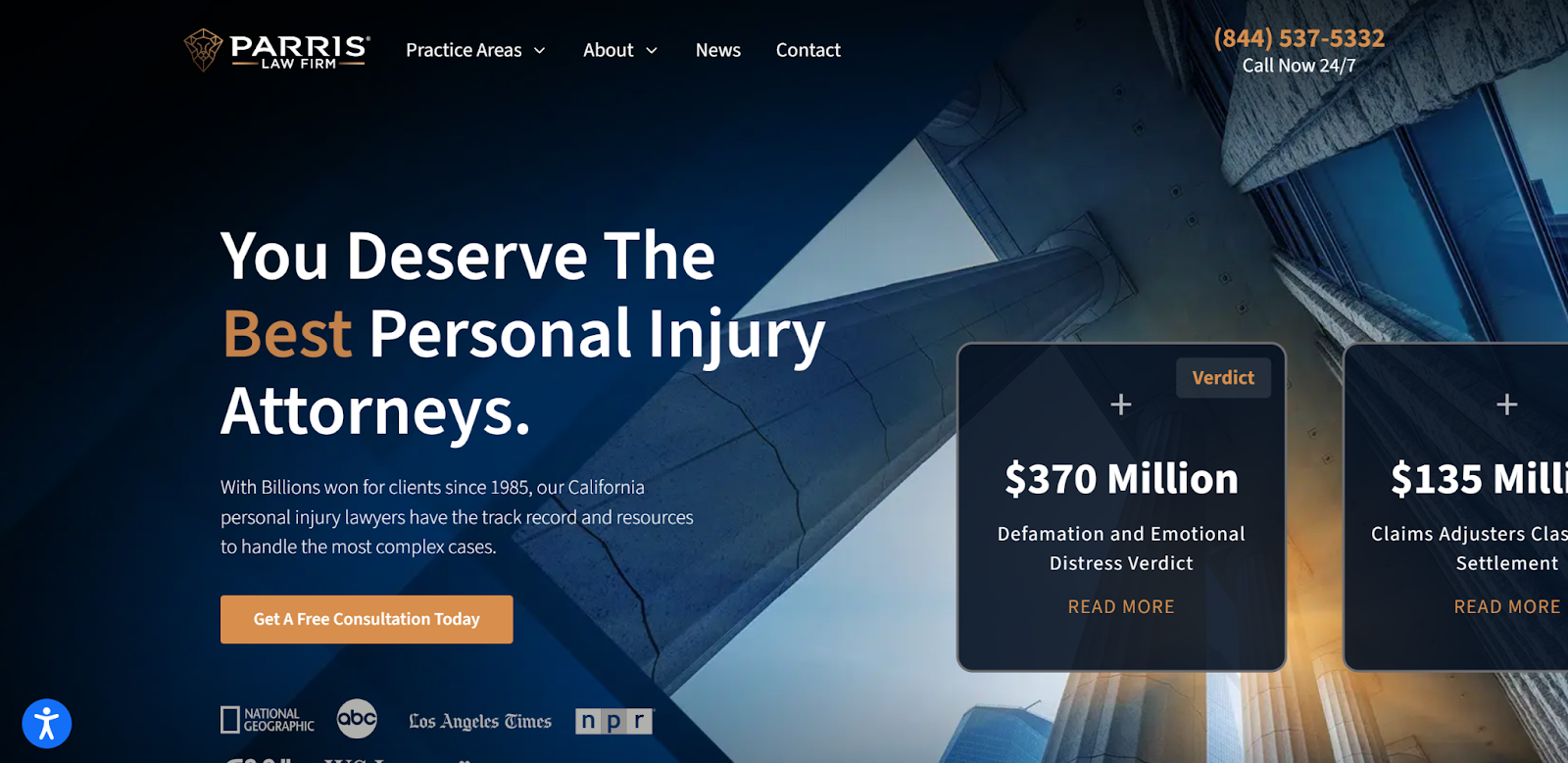 Parris law firm website