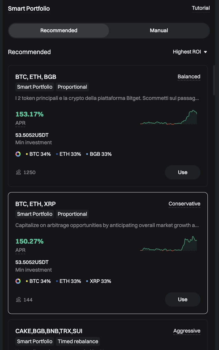 Smart Portfolio: Bitget