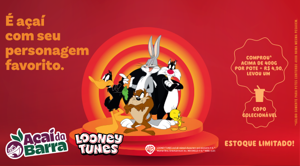 açai da barra e looney tunes