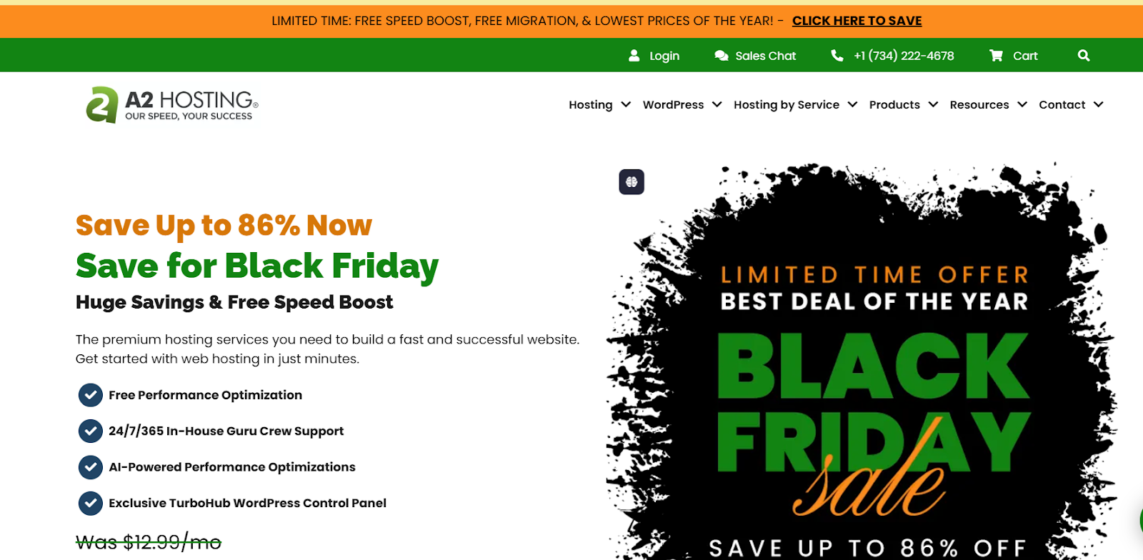 A2 Hosting black friday Deals