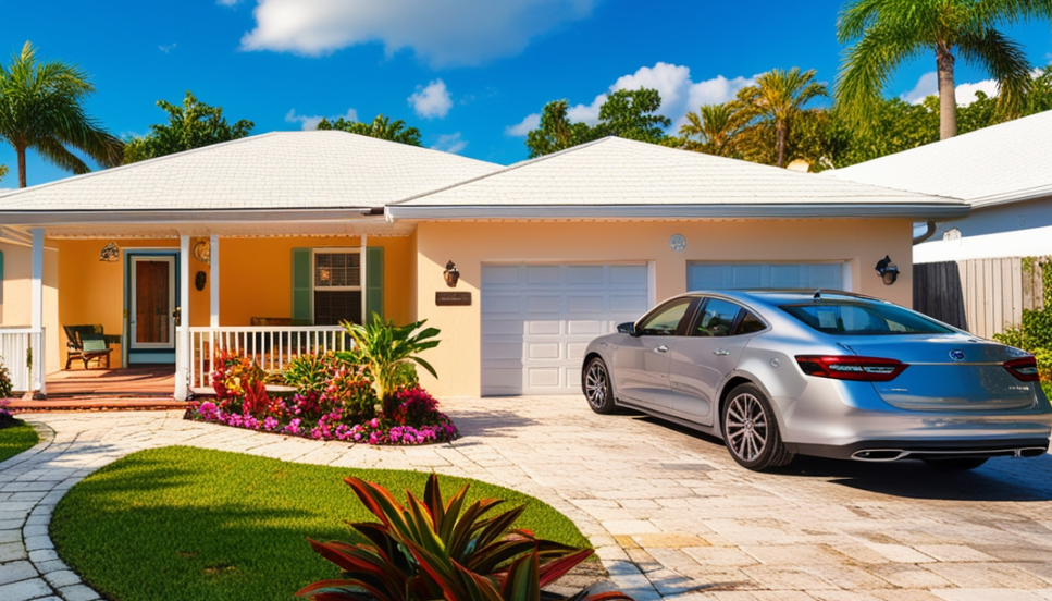 A silver car parked in front of a house

Description automatically generated