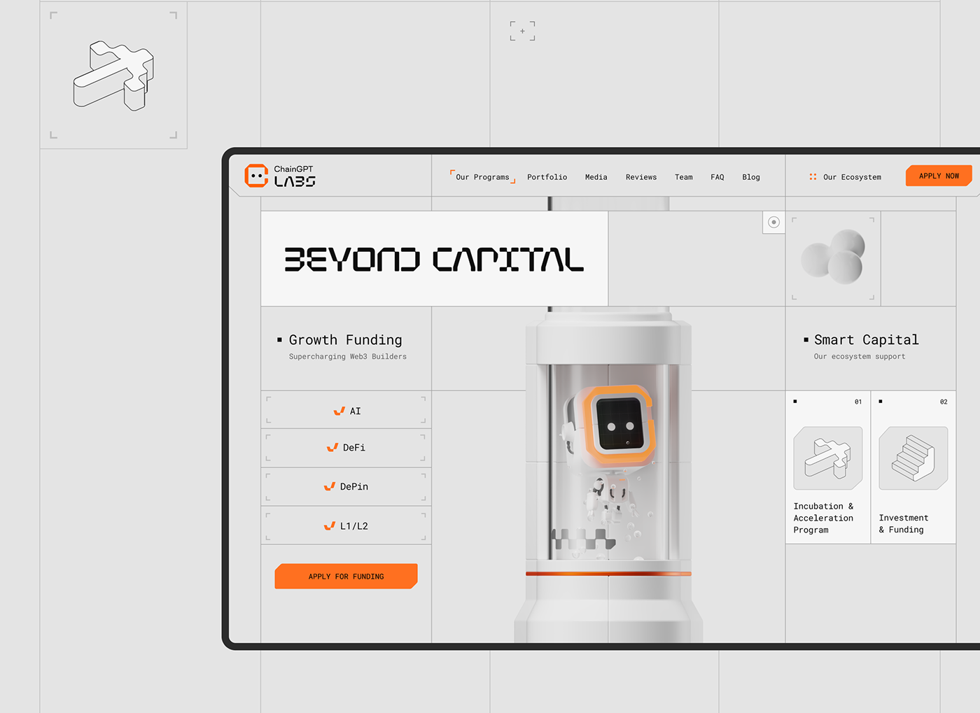 Image from the Explore ChainGPT Labs’ Web3 Brand Identity & Web Design article on Abduzeedo