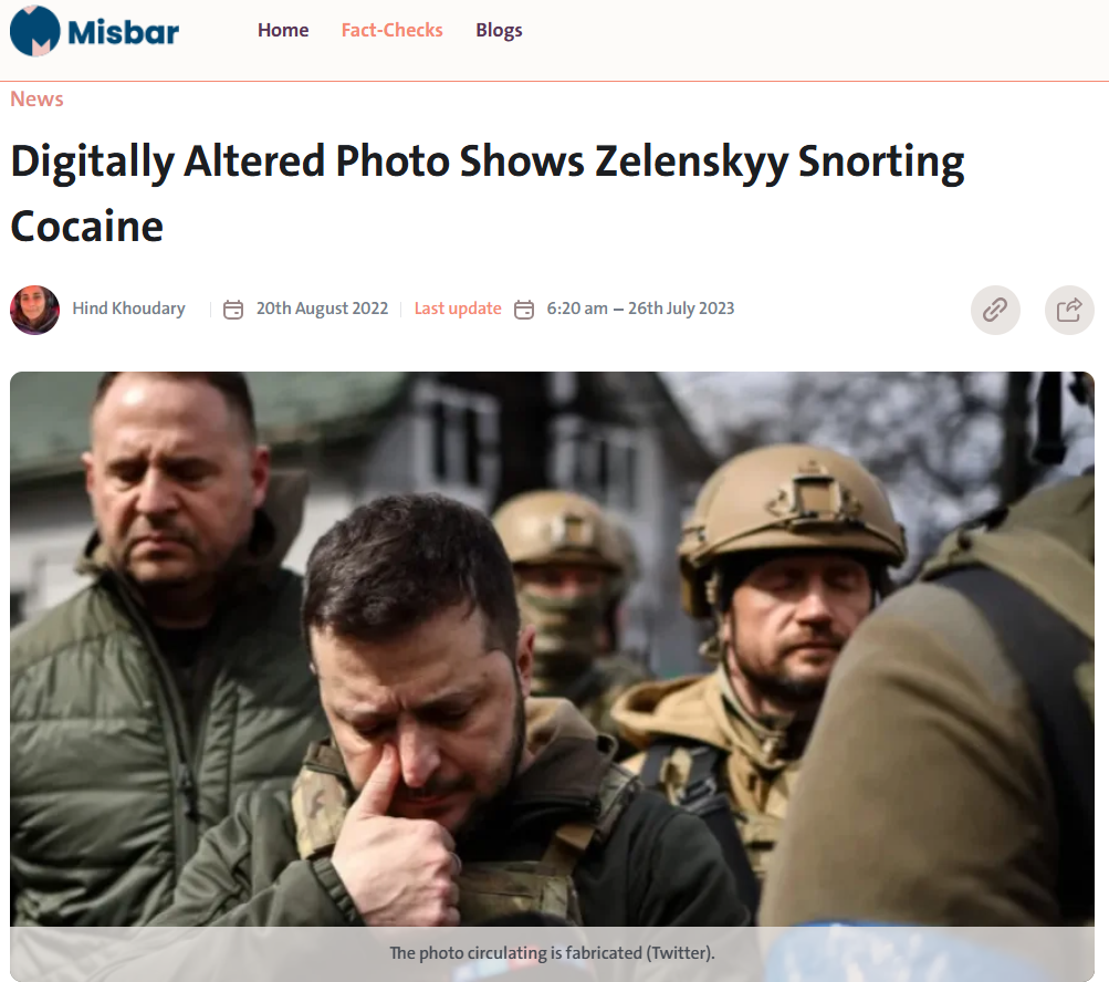Zelenskyy snorting cocaine