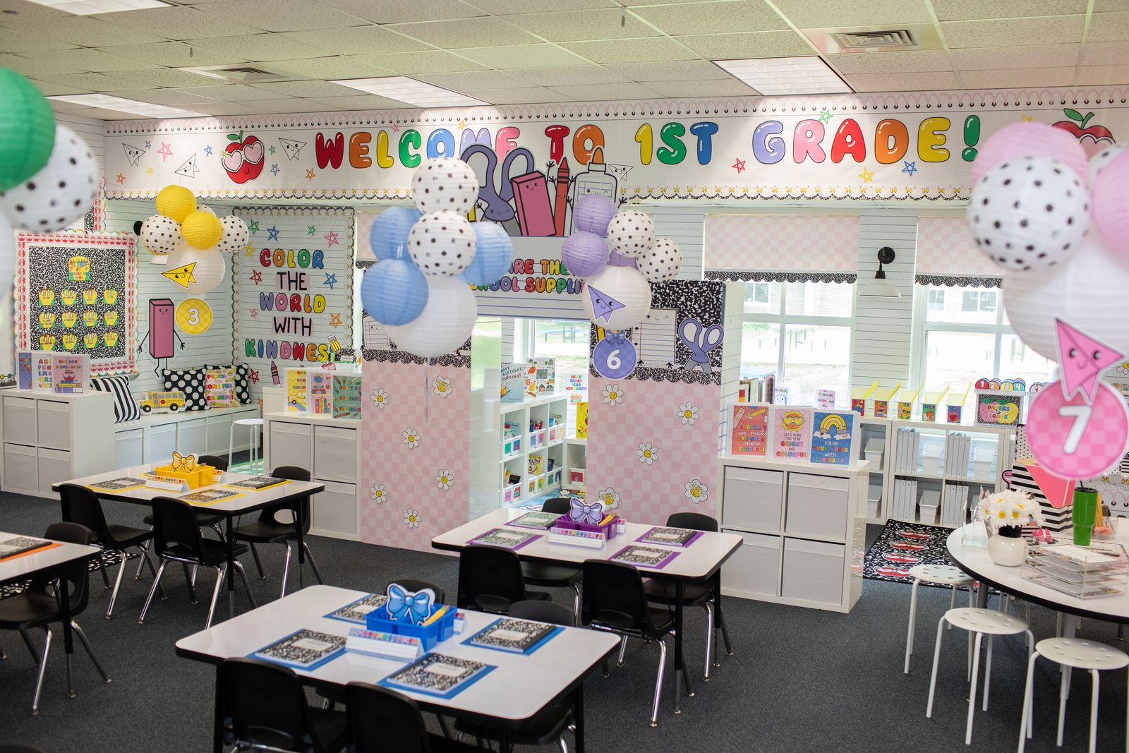 Shelving in classroom