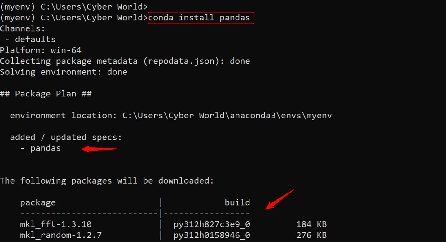 install pandas