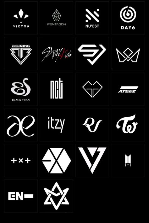 This contain logos of K-pop industry