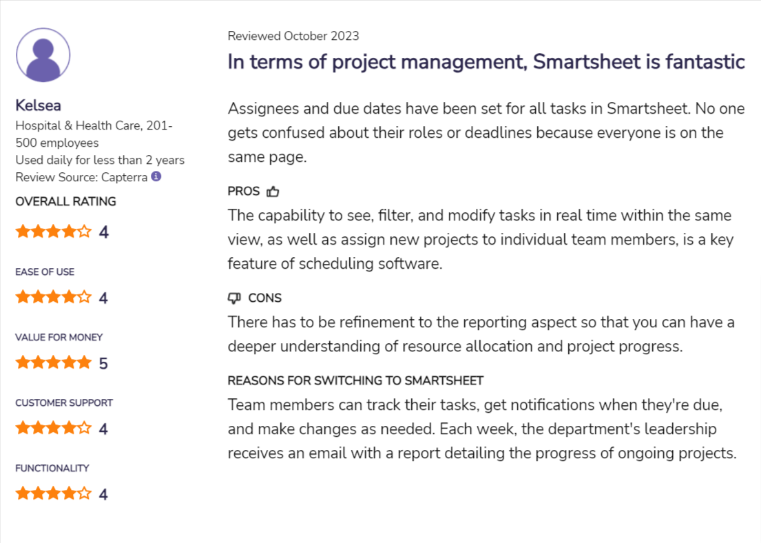 Smartsheet Review