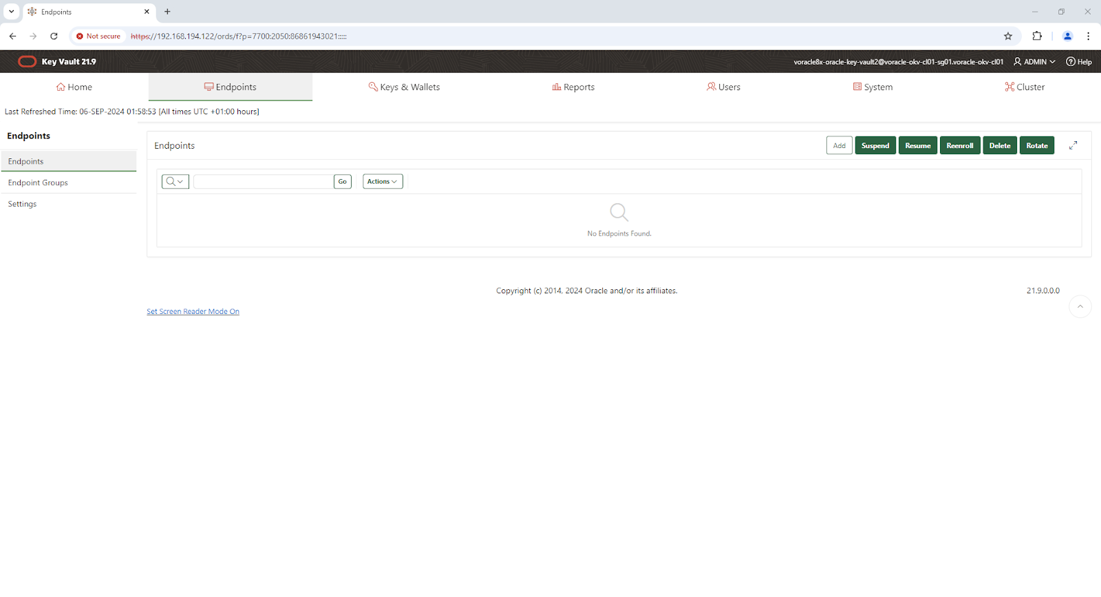 Endpoints - Google Chrome