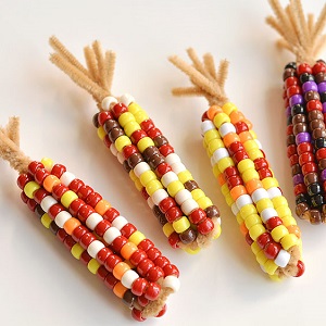 Beaded Pipe Cleaner Indian Corn