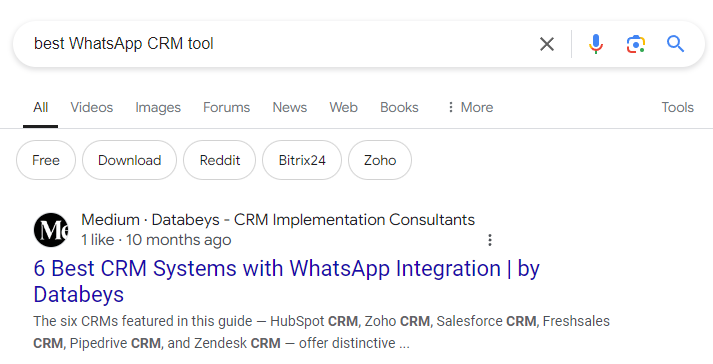 Semantic SEO - Intent Search Example